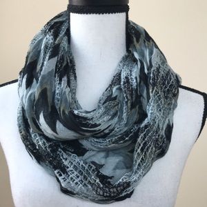 Gray & Black Infinity Scarf